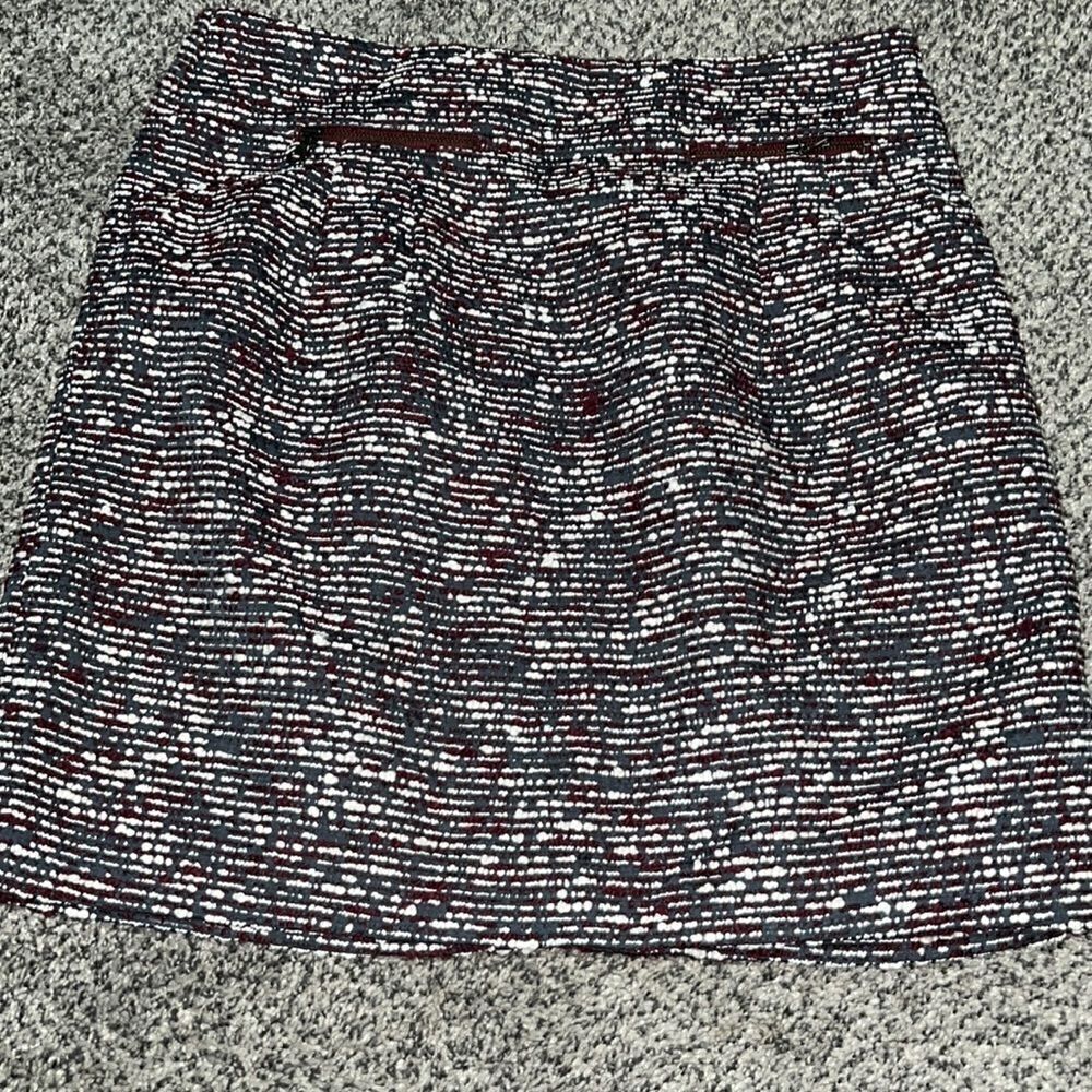 NWT Ann Taylor Loft Skirt - Burgundy and Gray - 4
